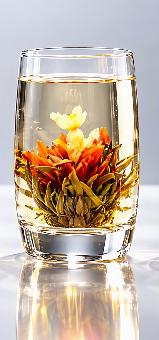 Die Blüte entfaltet sich zur Hälfte