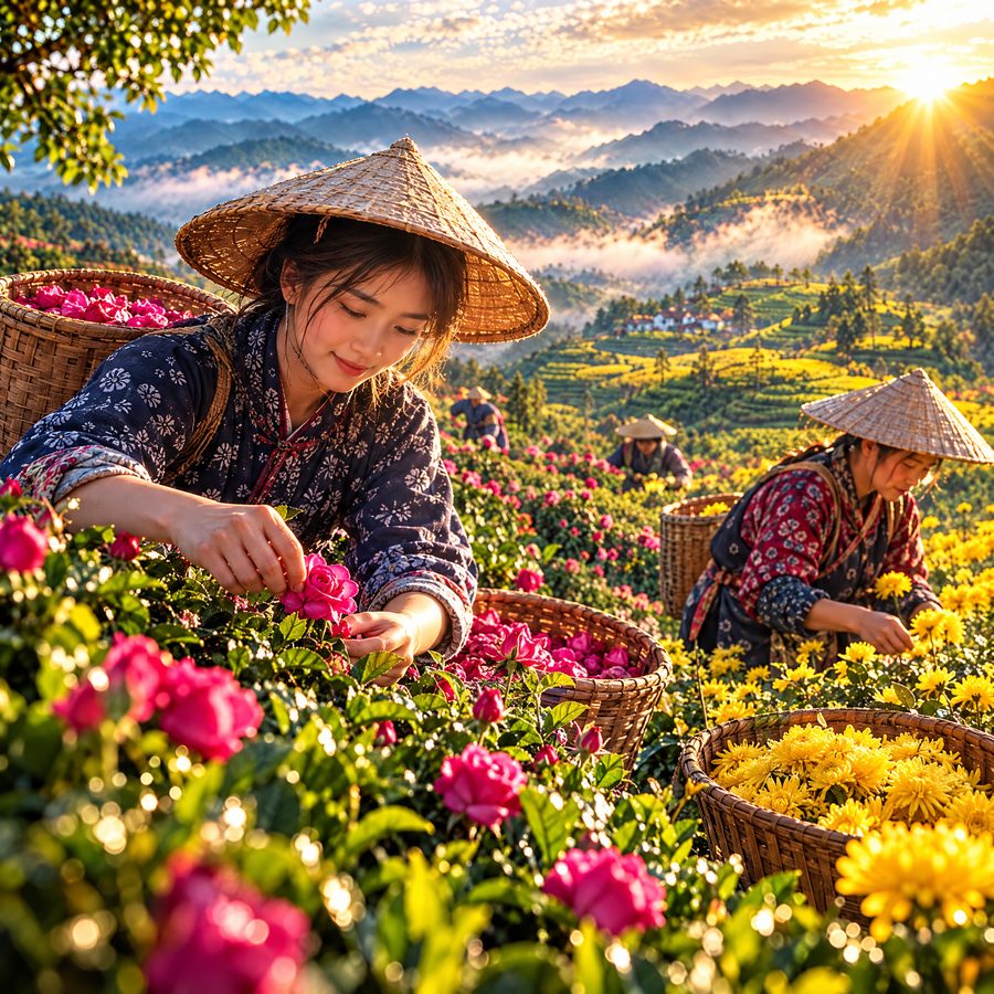 Pflücken der Blüten